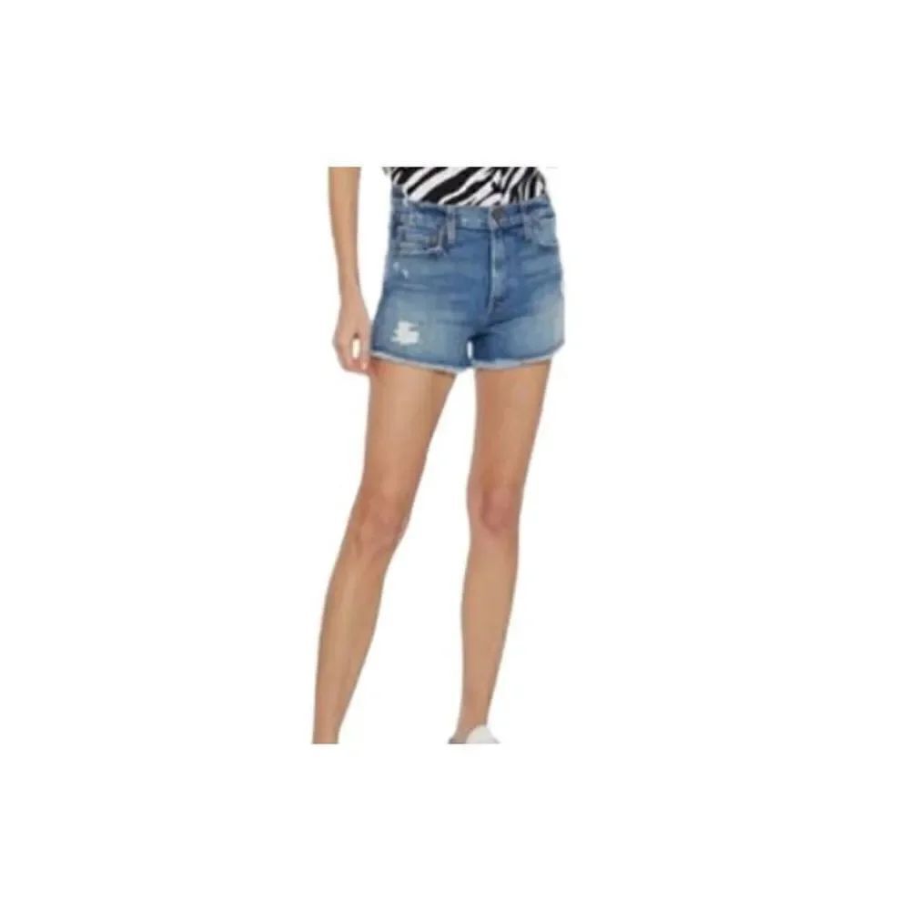 ALICE + OLIVIA JEANS Amazing High Rise Double Waistband Shorts Sz 26